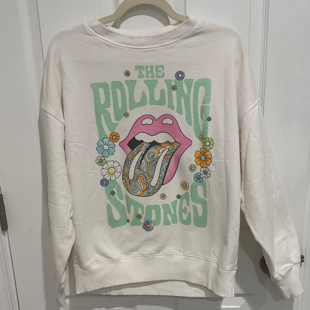 American Eagle Outfitters Women's Graphic Sweatshirt - Cream